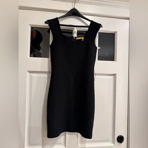 Alice + Olivia square neckline, wide strap bodycon bandage dress - size Small